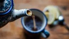 Drinking tea