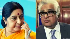 ਸੁਸ਼ਮਾ ਸਵਰਾਜ ਤੇ ਹਰੀਸ਼ ਸਾਲਵੇ