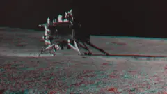 عکسی که ماه‌نشین ویکرام از ماه‌نورد پراگیان گرفت