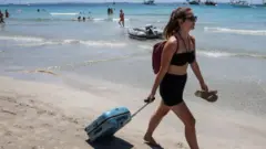 Woman with suitcase
