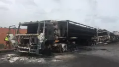 'Lagos Ibadan expressway tanker explosion': Ogun tanker fire