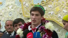 استقبال از قهرمان طلایی جودو تاجیکستان در دوشنبه