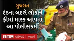 એ ગુજરાતી પોલીસકર્મી જે દંડ લેવાને બદલે માસ્ક મફતમાં આપે છે