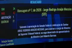 Placar mostra derrota de Messias no Senado