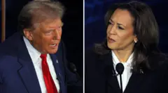 Donald Trump na Kamala Harris bitoza muri USA, baravuze ivyo ubutunzi bw’igihugu, ivyo abimukira, n’ikibazo co gukorora inda.
