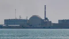 Вид на Бушерскую атомную электростанцию со стороны Персидского залива на юге Ирана