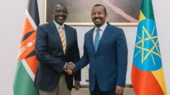 Pirezidantii Keeniyaa Wiliyaam Ruutoo (bitaan) MM Itoophiyaa Abiy Ahimad (mirgaan)