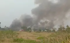 ညနေပိုင်းမှာ မီးရှို့ခံရတဲ့ ဒုက္ခသည်စခန်း