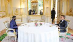 President Macron and President Faye during their meeting.