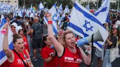 Una protesta en Israel