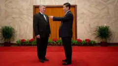Xi Jinping e Miguel Díaz-Canel em 2013