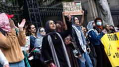 Estudiantes en la universidad de Columbia.