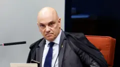 O ministro Alexandre de Moraes, do Supremo Tribunal Federal (STF), durante sessão da Corte
