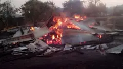 Aanaa Giddaa Ayyaanaa Ganda Dooroo keessatti wayita manni qonnaan bulaa gubatu