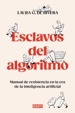 Capa do livro "Esclavos del algoritmo", com o título em letras vermelhas.
