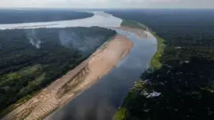 Vista aérea do rio Amazonas