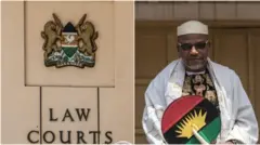 Foto na-egosi njirimaara ụlọikpe mba Kenya na Nnamdi Kanu