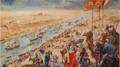 رسم يعود لـ 17 نوفمبر 1869 لحفل افتتاح قناة السويس في بورسعيد