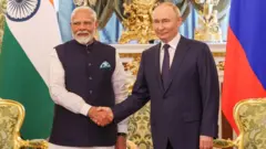 ਪ੍ਰਧਾਨ ਮੰਤਰੀ ਨਰਿੰਦਰ ਮੋਦੀ ਅਤੇ ਰੂਸੀ ਰਾਸ਼ਟਰਪਤੀ ਵਲਾਦਮੀਰ ਪੁਤਿਨ 