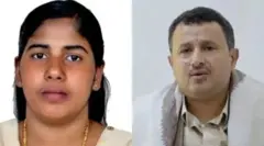 নিমিশা প্রিয়া (বাঁয়ে), আব্দেলফাতাহ্ মাহদি (ডানে)