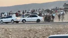 درگیری پلیس و مردم در پیست موتورسواری شیراز