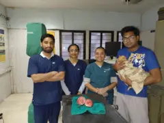 બિલાડના પાલક ડૉ ફોરમ અને તેમની ટીમ