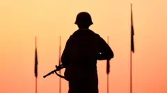 військовий з опущеною рушницею, перемир'я