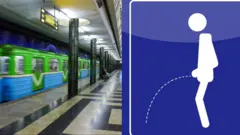 Тошкентдаги метрода кичик ҳожатини чиқарган эркак ҳожатхона муаммосини яна тепага олиб чиқди