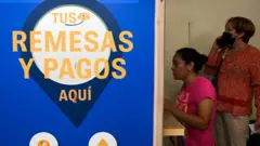 Posto de recebimento de remessas de dinheiro na Guatemala