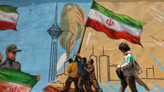 تهران یک نقاشی دیواری مربوط به دوره جنگ اسرائیل و آمریکا با ایران