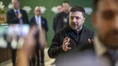 Zelenskiy, Davos'ta kameralara konuşuyor