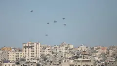 paraşütle inen yardımlar 