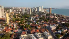 Vista aérea da cidade de Natal, no Rio Grande do Norte. 10 de setembro de 2021.