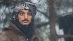 Мигрант на границе Беларуси и Польши