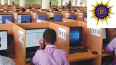 Students dey write exam