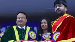 தமிழ்நாடு திரைப்பட நடிகர் சிலம்பரசனுக்கு சென்னை வேல்ஸ் பல்கலைக்கழகத்தில் கவுரவ டாக்டர் பட்டம் வழங்கப்பட்டது