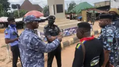 Police dey inspect incidents site