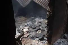 The Nigerian military has been trying to disrupt fighting between herdsmen and farmers, which has damaged homes like the one seen in this picture