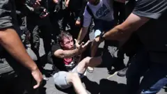 Demonstrant na ulici