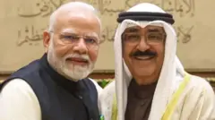 नरेंद्र मोदी और अमीर शेख मशाल अल-अहमद अल-जाबेर अल-सबाह