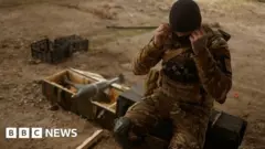 A soldier in the Kherson region