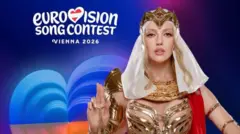 Оля Полякова в обладунках із написом Євробачення: Відень 2026 