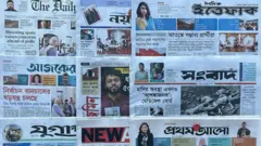 ঢাকা থেকে প্রকাশিত পত্রিকাগুলোর ছবি