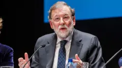 Mariano Rajoy durante uma conferência