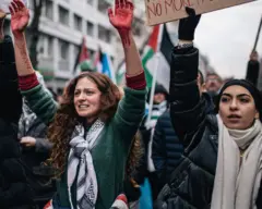 مظاهرة مؤيدة لغزة في مدينة دوسلدورف غربي ألمانيا 