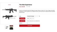 Crianças também podem pegar em Berettas ARX e carabinas M4 em clubes de tiros de Las Vegas. Fonte: Reprodução.