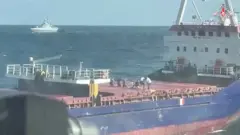 Rusya Savunma Bakanlığı servis ettiği bu fotoğrafta Şükrü Okan gemisine yapılan baskını paylaştı