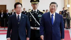 이재명 한국 대통령과 시진핑 중국 국가주석의 모습