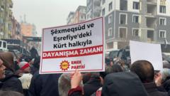 Diyarbakır'da Suriye'deki çatışmalar protesto edildi