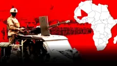 Военный FAM на фоне Африки